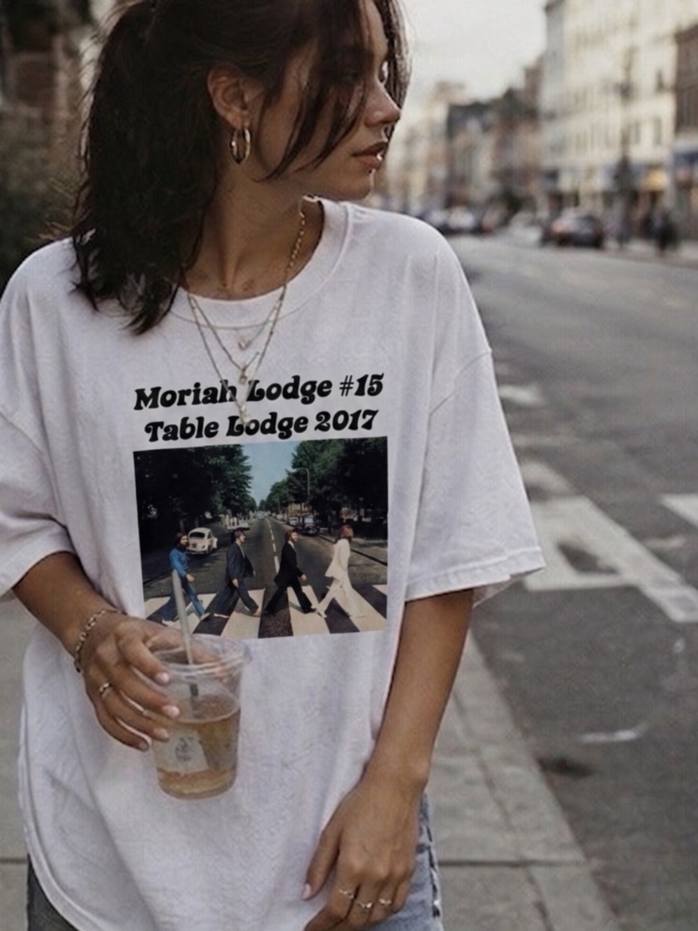 Beatles Album Abbey Road Parody Moriah 15 Freemasonry Table Lodge 2017 Staff Tee